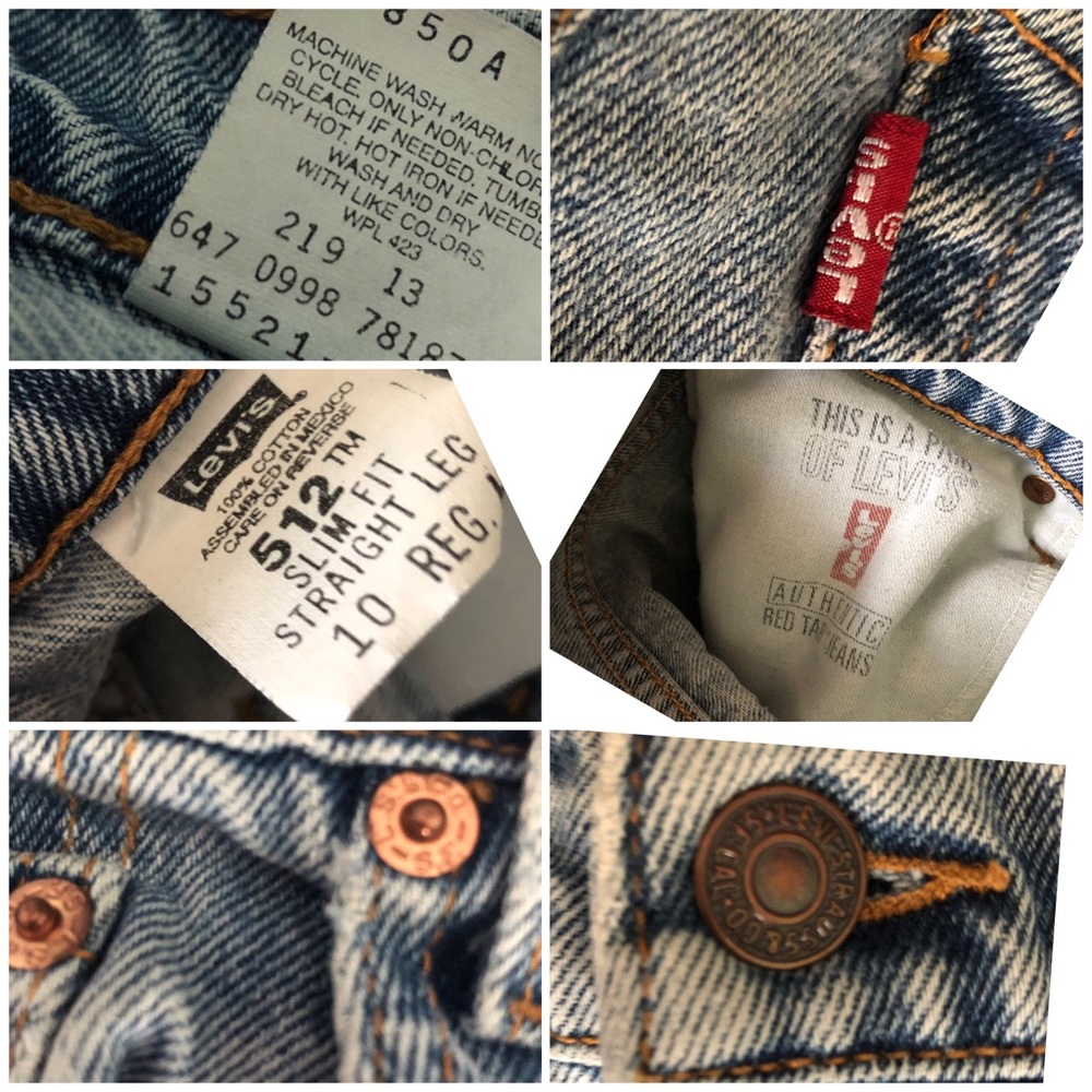 LEVI’S VINTAGE 512 STF High Rise Slim Indigo Jeans - Picture 7 of 8